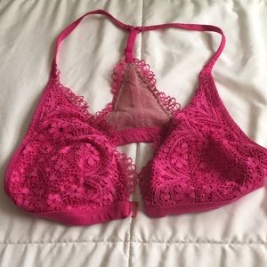 Pink Victoria secret bralette sz xs front clasp